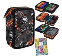 Goldkids - Astuccio a 3 scomparti - Astuccio per ragazze e ragazzi - Astuccio a 3 scomparti - Astuccio per studenti - Astuccio e quaderno per i compiti a casa, Gamepad, xl, Classico