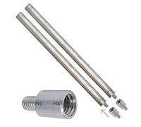 GOLDMAN SERVICE | 2 Anodi di magnesio 22x350mm per scaldabagno elettrico + Adattatore filettature M8 a M6. Anodo sacrificale per riscaldatore compatibile e valido per i principali marchi (2)