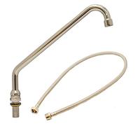 GOLDMAN SERVICE | Beccuccio alto verticale girevole per rubinetto a pedale miscelatore da cucina per lavello industriale dell'ospitalità. Tubo di ricambio per rubinetto per lavandini ospedalieri