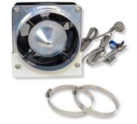 GOLDMAN SERVICE | Kit Evacuazione Fumo per Caldaie e Riscaldatori a Gas ACS | Ventilatore Tiro Forzato con Deflettore e Sensore di Sicurezza | 19 W 220 V