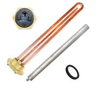 GOLDMAN SERVICE Kit Resistenza Termos Elettrico Monoblocco Filettato da 1¼ Pollici - Anodo Magnesio - Guarnizione. Ricarica per scaldabagno, accumulatore solare, caldaia (1500 W)