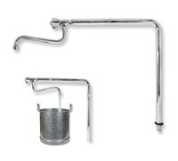 GOLDMAN SERVICE Rubinetto industriale a colonna orientabile un acqua con pomolo e beccuccio alto per alberghi, industrie, sanità, cucina, sala da pranzo, officine