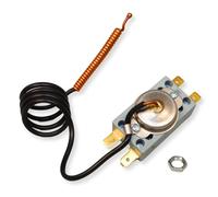 GOLDMAN SERVICE Termostato di sicurezza per regolatori di riscaldamento per scaldabagni elettrici, attivazione automatica a 93 °C, sonda a bulbo da 500 mm, semplice ripristino manuale