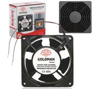 GOLDMAN SERVICE Ventola Assiale ad Alta Temperatura con Griglia e Filtro per