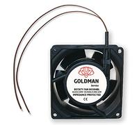 GOLDMAN SERVICE | Ventola ventilatore Axial per cassette camino inseribile alta temperatura di pale metalliche universale. (80x80x38mm)