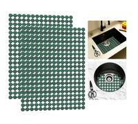 Goldmeet 2 Inserti per Lavello con Forbici, Tappetino Accessori Lavandino Cucina in PVC Contro i Graffi nel Lavandino, Tappetino Lavello Cucina, Lavello in Ceramica/Acciaio Inox, 30x40 cm (Verde)