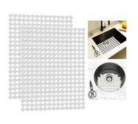 Goldmeet Set di 2 Inserti per lavello con Forbici, Tappetino in PVC Contro Graffi nel lavandino, lavello in Ceramica/Acciaio Inox, 30 x 40 cm (Trasparente)