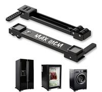 goldmiky Carrello Lavatrice con Nuote,Base per Lavatrice,Carrello Lavatrice Regolabile da 50-80 cm Antivibrazion,Capacità Massima 200KG Carrello per Lavatrice,Frigorifero,Supporto Asciugatrice Nero