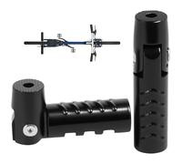 goldmiky Set di 2 pedali per bicicletta passeggero, in alluminio, pieghevoli, cilindrici e salvati, leggeri, stabili, accessori per bici da città, bici pieghevole, colore nero