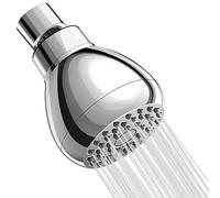 Goldmiky Soffione Doccia ad Alta Pressione Regolabile Rain Showerhead Wall Mount Air Bubble con Soffione Doccia Cromato a Pressione, Bassa Pressione Dell' Acqua - 5-Setting, 2.5 gpm, 10,4 cm (argento2)