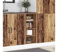Goldonion Armadio Riga Legno Vecchio 30x44,5x81,5 cm Truciolato | Piedini regolabili, Resistente umidità, Capacità 80 kg, Facile pulizia