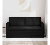 Goldonion Divano Rettangolare Nero 156 x 82 x 85 cm | Design Modulare, Base in Metallo Robusto, Per Soggiorno e Camera da Letto