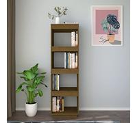 Goldonion Libreria Divisorio Legno Pino 40x35x135 cm Ambra | Robusta e resistente, ampio spazio per libri e oggetti, facile da pulire, fissaggio a parete incluso