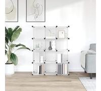 Goldonion Organizzatore 12 Cubi Trasparente PP con Struttura Acciaio | Modulare, Impermeabile, Facile Da Pulire, Per Casa Ufficio, 94,5 x 31,5 x 124 cm