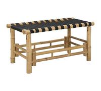 Goldonion Panchina da Giardino 80 x 38 x 40 cm Bambù Naturale | Design Moderno, Gambe Robusti, Uso Interno ed Esterno, Facile Manutenzione