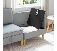 Goldonion Pouf Quadrato con Contenitore in Tessuto