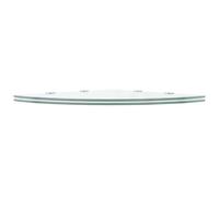 Goldonion Scaffale Angolare Vetro Temperato 45x45 cm, 2 Pezzi | Trasparente, Carico Max 15 kg, Spessore 8 mm, Facile da Pulire, per Cucina e Bagno