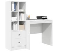 Goldonion Scrivania Con Cassetti 2 Pezzi Bianco 125,5x50x127 Cm