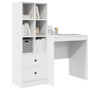 Goldonion Scrivania Con Cassetto 2 Pezzi Bianco 115,5x50x127 Cm