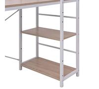 Goldonion Scrivania Con Libreria 4 Livelli Rovere 120x52x120 Cm