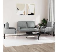 Goldonion Set Divani 3 Pezzi Grigio Chiaro 115 x 56 x 80 cm