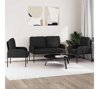 Goldonion Set Divani 3 Pezzi Nero 115 x 56 x 80 cm Compensato
