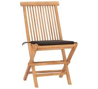 Goldonion Set Pranzo Giardino Pieghevole 3 Pezzi Teak con Cuscini | Legno Massello Resistente Agenti Atmosferici, Tavolo 50x50x50 cm, Sedie 46x62x90 cm, Senza Assemblaggio