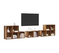 Goldonion Set TV 8 Pezzi Legno Multistrato Legno Vecchio