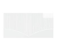 Goldonion Testiera a Muro Bianco Lucido, Legno Ingegnerizzato 100 cm