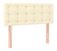 Goldonion Testiera Letto Crema 100x5x78/88 cm Similpelle | Altezza Regolabile, Rivetti Eleganti, Facile da Pulire, Supporto Schiena