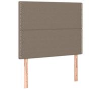 Goldonion Testiera Letto Imbottita Tortora 100x5x118/128 cm | Altezza Regolabile, Rivetti Eleganti, Schiuma, Legno Massello, Supporto Schiena