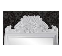 Goldonion Toletta Compatta 60 cm con Specchio e 2 Cassetti | Specchio Oscillante Regolabile, MDF e Legno Massello, Bianco, per Camera da Letto
