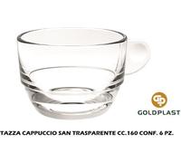 Goldplast Tazza Cappuccio San cc 160 cf 6 pezzi Trasparente GO191914