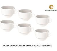 Goldplast Tazza Cappuccio San cf 6 pezzi cc 166 Bianco GO189737