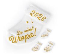 goldprintz I Du wirst Uropa I Gravidanza 2024 I Calzini stampati oro I Caldo Regalo I e Uroma I Nonna e Nonno I Zia e Zio I Papà