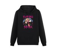 GOLDROAST Twisted Sister Stay Hungry Album Dee Snider Er Glam Rock Hoody Unisex Long Sleeve Hooded with Pocket Black XL