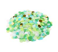 GoldRock 50 g di coriandoli verdi per matrimonio, compleanno, 6000 pezzi, rotondi, carta dorata, decorazione per coriandoli, decorazione da tavolo per carnevale, battesimo, giungla, baby shower