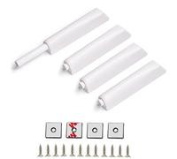GoldRock Apriporta a pressione push to open, bianco, 4 pezzi Tip on per porte, retrofit Softclose, smorzatore per porta dell'armadio, chiusura magnetica per porta dell'armadio