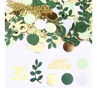 GoldRock Confetti 35 Compleanno Deko Verde, 200 Pezzi Decorazione Tavolo Compleanno 35 Anni, Decorazione a Spruzzo 35° Compleanni, Decorazione Compleanno 35 Anni, Deko 35° Compleanni Uomo Donna