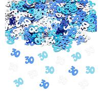 GoldRock Coriandoli per compleanno, decorazione da tavolo, blu, ca. 500 pezzi, decorazione per compleanno, decorazione da tavolo (coriandoli 30 compleanni)