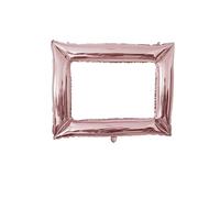 GoldRock - Cornice portafoto gonfiabile, accessori per foto, in oro rosa, per feste, accessori per matrimoni, compleanni, Natale