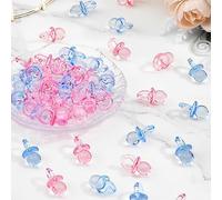 GoldRock Mini ciuccio decorativo a forma di coriandoli 90 decorazioni per battesimo, 50 pezzi, decorazione da tavolo, baby shower, decorazione per gli ospiti