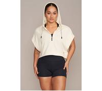 Gold's Gym Alba - Women's Cropped Sleeveless Hoodie Creme Taglia: L | Felpe con cappuccio Outlet | Donna |