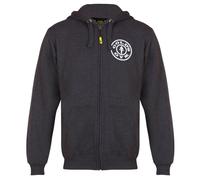 Gold's Gym Men's Zip Through Sweater Hoody Printed Hooded Sweatshirt Hoodie Felpa con Cappuccio, Carbone Marl, S Uomo
