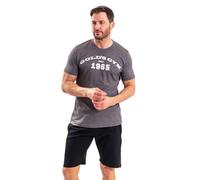 Gold's Gym Ggts154 Maglietta, Grigio mélange/Bianco, XXL Uomo