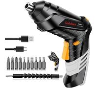Goldsea Avvitatore Elettrico, Avvitatore a Batteria 3.6 Nm Cacciavite Elettrico a 2 Posizioni (90° a 180°),uci a LED, Caricatore Cavo USB, 1 Connettore,1300mAh Li-ion 3,6V