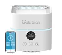 Goldtech Purificatore d'aria e umidificatore combinato per camera fino a 200 piedi quadrati, purificatori d'aria per computer con filtro HEPA vero H13 con WiFi intelligente, serbatoio
