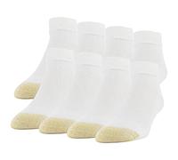 GOLDTOE Men's Cotton Sport LinerSock, 6-Pack, White, 10-13