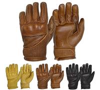 Goldtop Silk & sfoderati Guanti Moto Viceré pelle - Waxed Brown (L - 8.5")