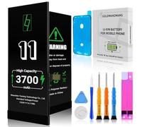 GOLDWANGWANG Batteria per iPhone 11, 3700mAh Alta Capacità, Compatibile con A2111 A2223 A2221, 0 Cicli, Kit di Riparazione Completo, Certificato CE/RoHS/FCC